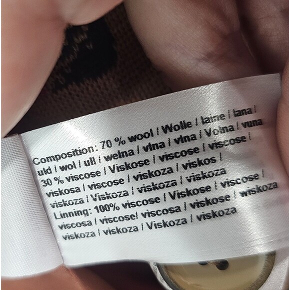 Ivko Women Deep Collar Cherry Blossom Jacket Blazer- Nougat Size XL (42) NEW - Picture 10 of 13